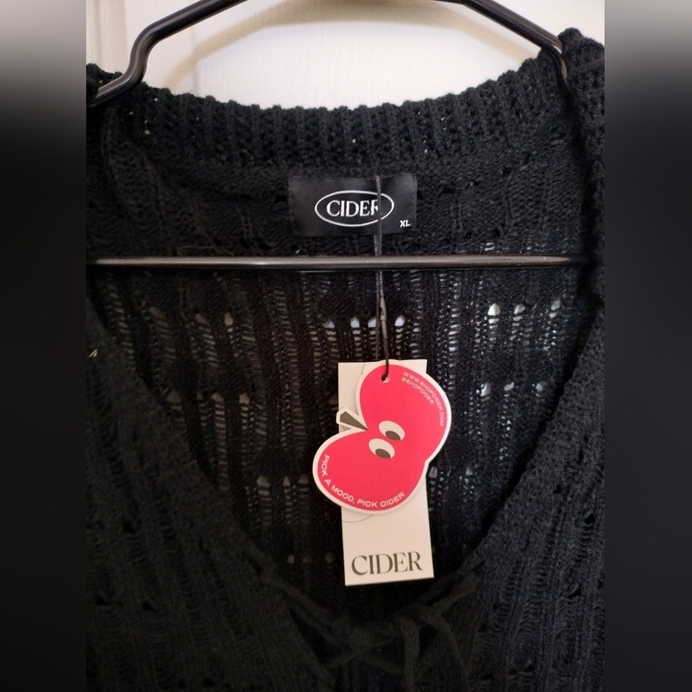 NWT Cider Black Knit Dress - Picture 3 of 4
